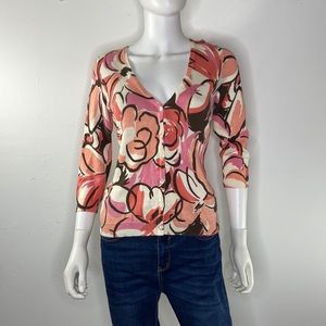 Beautiful women's abstract floral cardigan